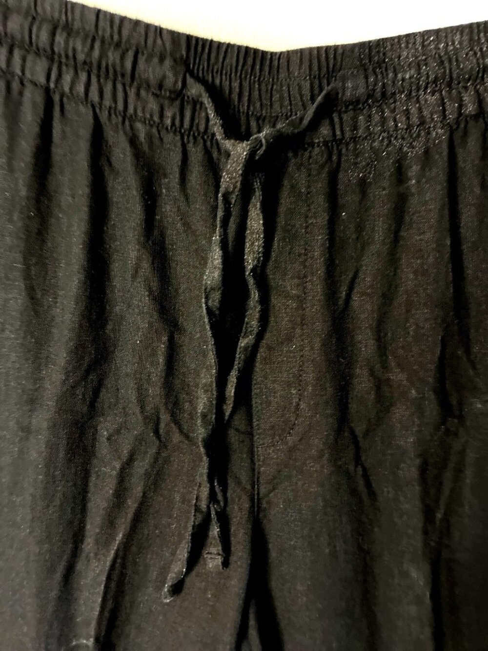Old Navy Black Linen Blend Cropped Pants – Women's XL